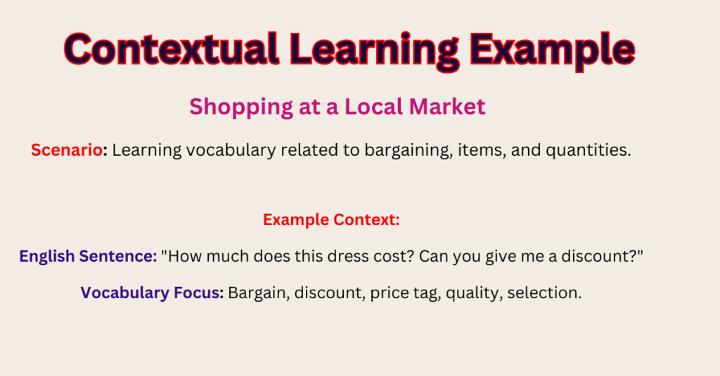 Contextual Learning Example