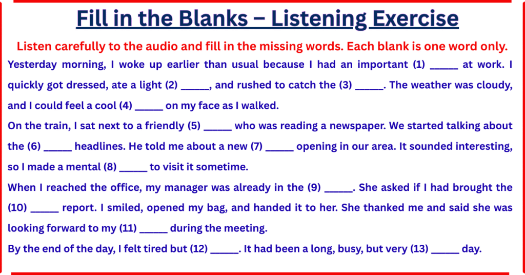 Listening Exercise