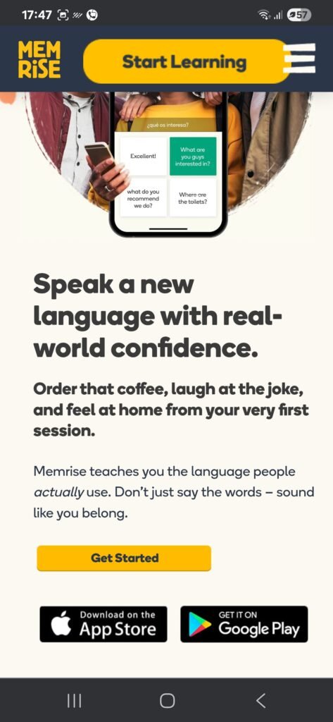Memrise App Interface