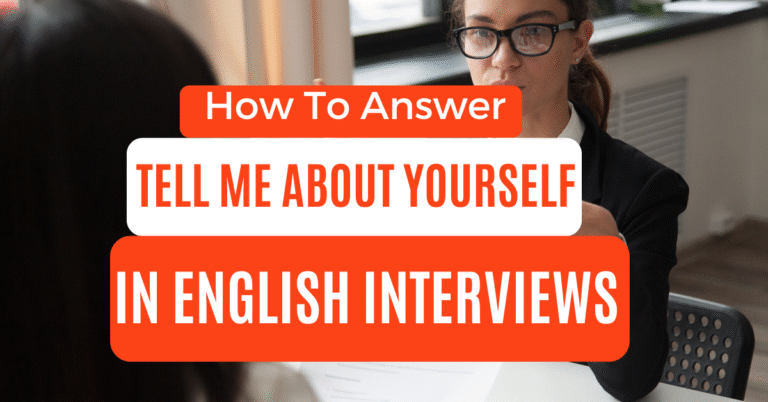 How to answer tell me about yourself in English interviews