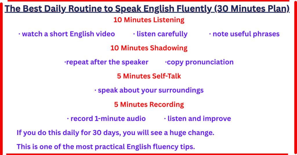 The Best Daily Routine to Speak English Fluently
