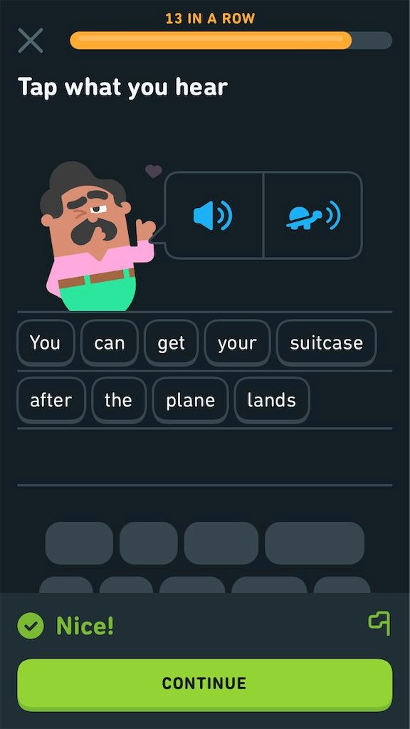 Duolingo – Interactive English listening and vocabulary practice